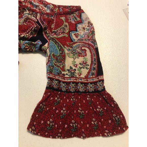Altar'd State Peplum Top Women's Small Boho Paisley Print Multicolor Festival - Picture 8 of 8